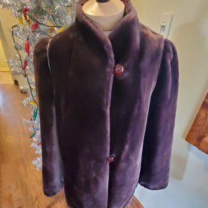 Vintage, brown faux fur coat